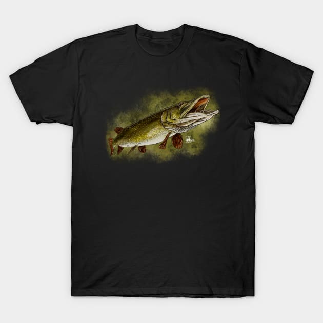 Northern pike T-Shirt by Sandarmi